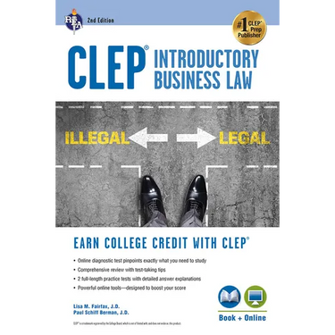 Clep(r) Introductory Business Law Book + Online, 2nd Ed.