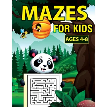 Mazes For Kids Ages 4-8: Awesome Fun Maze Activity Book With 50 Fun & Educational Maze Puzzles For Kids Ages 4-8