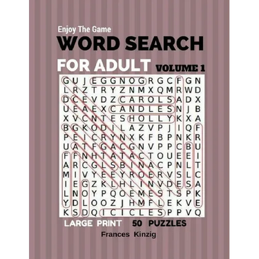 Enjoy The Game Word Search For Adult Volume 1 Large Print 50 Puzzles: Word Search For Adult Volume 1 Puzzles Books