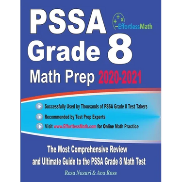 PSSA Grade 8 Math Prep 2020-2021: The Most Comprehensive Review and Ultimate Guide to the PSSA Grade 8 Math Test