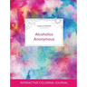 Adult Coloring Journal: Alcoholics Anonymous (Floral Illustrations, Rainbow Canvas)
