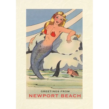 Vintage Lined Notebook Greetings from Newport Beach