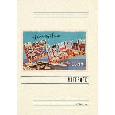 Vintage Lined Notebook Greetings from New London
