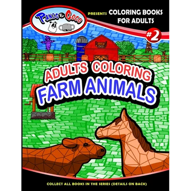 Panic and CoCo presents Adults Coloring Farm Animals