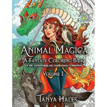 Animal Magica: A Fantasy Coloring Book of Epic Adventurers and Their Animal Companions, Volume 1
