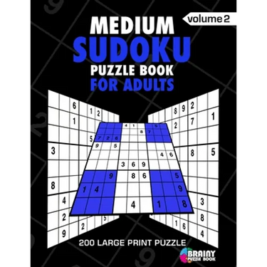 Medium Sudoku Puzzle Book For Adults: 200 Large Print Puzzles with Answer (Volume 2)