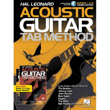 Hal Leonard Acoustic Guitar Tab Method - Combo Edition: Books 1 & 2 with Online Audio, Plus Bonus Material