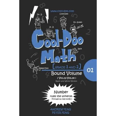 Cool-Doo Math - Grade 1&2 - Bound Vol.01 - Black & White Version