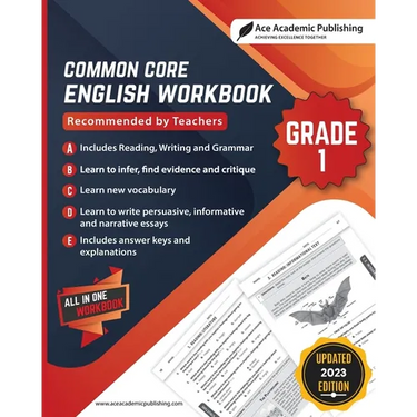 Common Core English Workbook: Grade 1