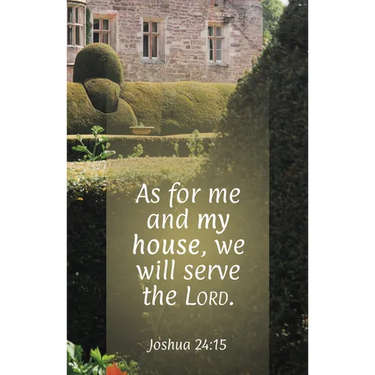 General Worship Bulletin: As for Me (Package of 100): Joshua 24:15 (Kjv)