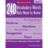 240 Vocabulary Words Kids Need to Know: Grade 5: 24 Ready-To-Reproduce Packets Inside!
