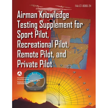 Airman Knowledge Testing Supplement for Sport Pilot, Recreational Pilot, Remote Pilot, and Private Pilot (Faa-Ct-8080-2h)