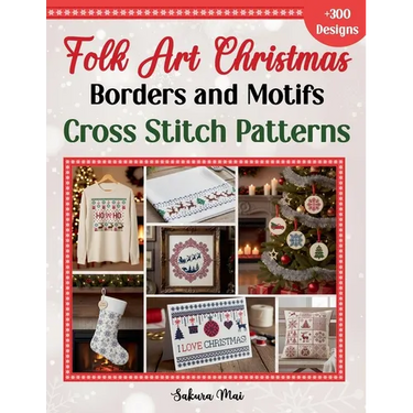 Folk Art Christmas Borders and Motifs Cross Stitch Patterns
