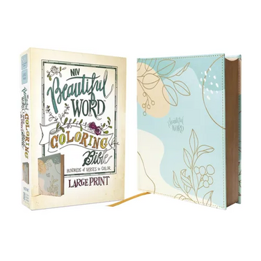 Niv, Beautiful Word Coloring Bible, Large Print, Leathersoft Over Board, Teal: Hundreds of Verses to Color