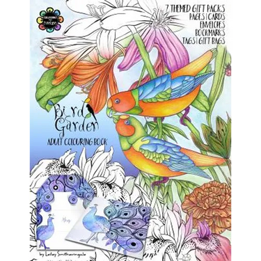 Bird Garden Adult Colouring Book: Themed Gift Packs to Colour and Assemble - Pages, Cards, Envelopes, Bookmarks, Gift Bags & Tags