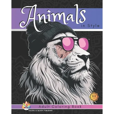 Animals in Style: Adult Coloring Book
