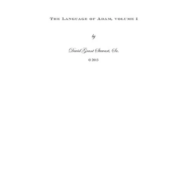 The Language of Adam, volume 1