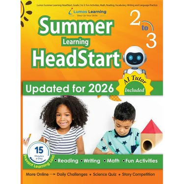 Lumos Summer Learning HeadStart, Grade 2 to 3: Fun Activities, Math, Reading, Vocabulary, Writing and Language Practice: Standards-aligned Summer Brid
