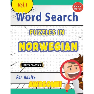 Word Search Puzzles in Norwegian for Adults - Awesome! Vol.1 - Delta Classics