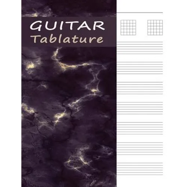 Guitar Tab Manuscript Book: Tablature Paper for Guitar Music & Songs - Purple Marble