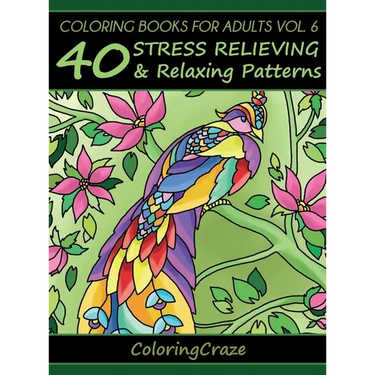 Coloring Books For Adults Volume 6: 40 Stress Relieving And Relaxing Patterns