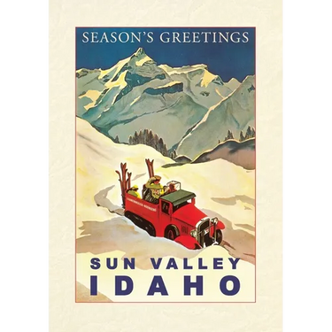 Vintage Lined Notebook Season's Greetings from Sun Valley