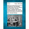 A Review of the Principal Events of the Last Ten Years in the Life of Mrs. Hannah Kinney: Together with Some Comments Upon the Late Trial