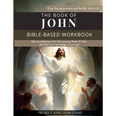 The Book of John I Kids Workbook to Help Children Study and Understand the Bible I Biblical quizzes for kids ages 9 and above: Bible-Base Workbook, Bi