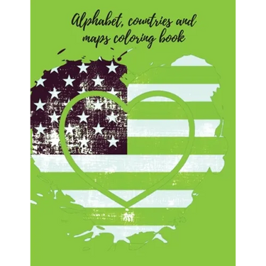 Alphabet, countries and maps coloring book.