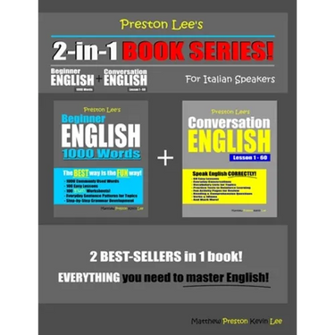Preston Lee's 2-in-1 Book Series! Beginner English 1000 Words & Conversation English Lesson 1 - 60 For Italian Speakers