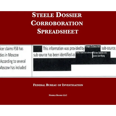 Steele Dossier Corroboration Spreadsheet