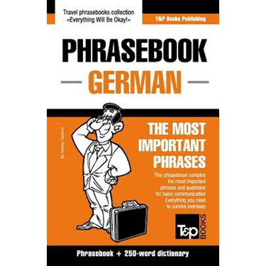 English-German phrasebook and 250-word mini dictionary