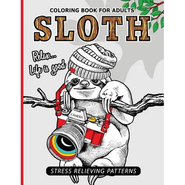Sloth Coloring Book for Adults: An Adult Coloing Book of Sloth Adult Coloing Pages with Intricate Patterns (Animal Coloring Books for Adults)