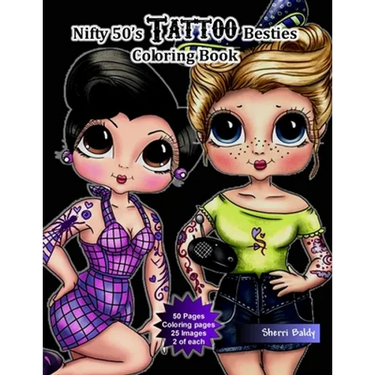 Nifty 50's Tattoo Besties Coloring Book
