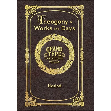 Large Print - Theogony and Works and Days - Grand Type Collector's Edition - Matte Hardcover with Dust Jacket