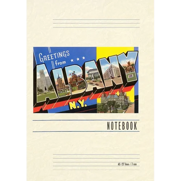 Vintage Lined Notebook Greetings from Albany, New York
