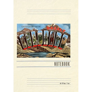 Vintage Lined Notebook Greetings from Basalt