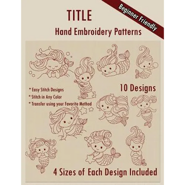 Cute Mermaids Hand Embroidery Patterns