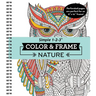 Color & Frame - Nature: Adult Coloring Book with Flowers, Butterflies & Birds - Perforated Pages, Spiral Bound