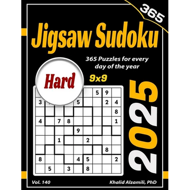 2025 Jigsaw Sudoku: 365 Hard (9x9) Puzzles for Every Day of the Year