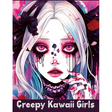 Creepy Kawaii Girls: A Coloring Book of Cute and Spooky Characters for Stress Relief and Relaxation