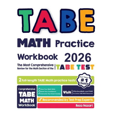 TABE Math Practice Workbook: The Most Comprehensive Review for the Math Section of the TABE Test