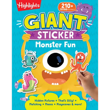 Giant Sticker Monster Fun: Hours of Giant Sticker Fun for Young Puzzlers 3 and Up, Halloween Mazes, Puzzles and Activities in This 64-Page Monster Boo