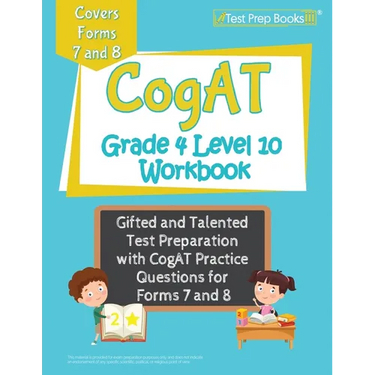CogAT Grade 4 Level 10 Workbook: Gifted and Talented Test Preparation with CogAT Practice Questions for Forms 7 and 8