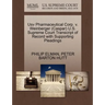 Usv Pharmaceutical Corp. v. Weinberger (Caspar) U.S. Supreme Court Transcript of Record with Supporting Pleadings