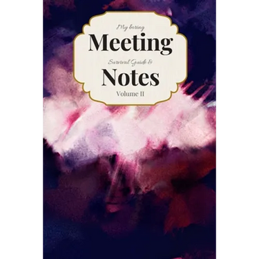 My Boring Meeting Survival Guide & Notes: 6x9 Meeting Notebook and Puzzle Book