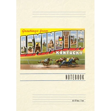 Vintage Lined Notebook Greetings from Lexington, Kentucky