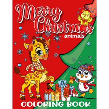 Merry Christmas Animals Coloring Book for Kids