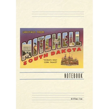 Vintage Lined Notebook Greetings from Mitchell