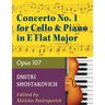 Concerto No. 1, Op. 107 By Dmitri Shostakovich. Edited By Rostropovich. For Cello and Piano Accompaniment. 20th Century. Difficulty: Difficult. Instru